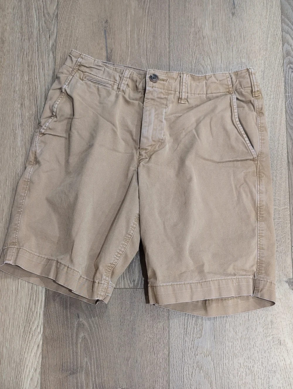 American Eagle Outfitters Men's Tan Flat-Front Shorts